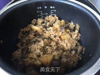 茄子腊肠焖饭#茄子#的做法步骤：14