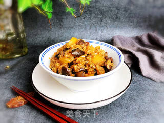 茄子腊肠焖饭#茄子#的做法步骤:15