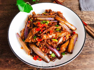 少油版肉末茄子#茄子#的做法步骤:13