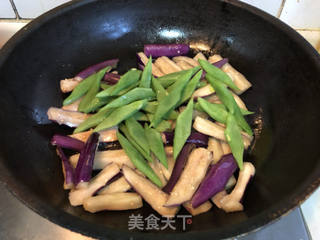 酱爆茄子刀豆#茄子#的做法步骤:8