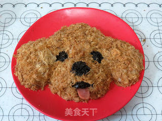 萌萌哒早餐【咸蛋黄肉松饭团-泰迪版】的做法步骤:9