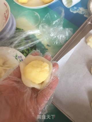 奶黄冰皮月饼的做法步骤:7