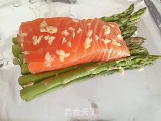 芦笋烤三文鱼的做法步骤:4