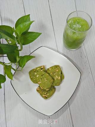 花生抹茶饼干的做法步骤:15