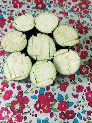 菊花茄子的做法步骤:3
