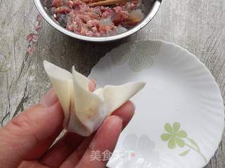 鲜肉虾仁馄饨的做法步骤:4