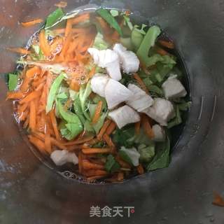 时蔬鸡肉米糊的做法步骤:6