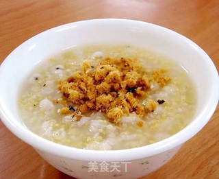 云硒黄金薏仁肉松粥的做法步骤:5