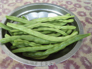 五花肉豆角螺旋面的做法步骤:3