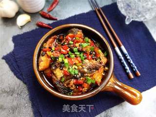 泡椒豆豉干烧鱼的做法步骤:12