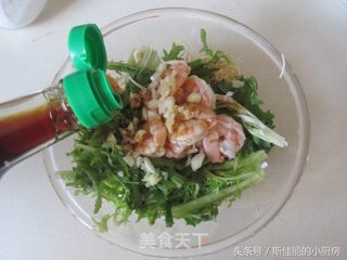 虾仁苦菊拌干丝的做法步骤:7