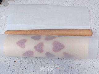七夕节之【心相印乳酪夹心蛋糕卷】的做法步骤:20