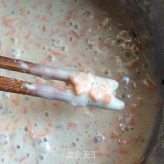 黑芝麻胡萝卜蛋饼的做法步骤:5