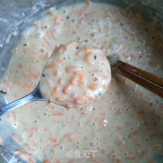 黑芝麻胡萝卜蛋饼的做法步骤:6