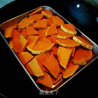 椰蓉南瓜糯米糍的做法步骤:2