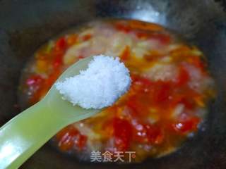 番茄黄瓜肉片汤的做法步骤：14