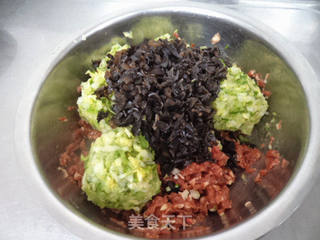 木耳圆白菜猪肉馅水饺的做法步骤:5