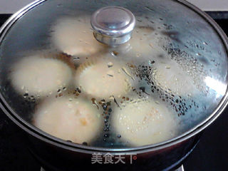 鲜果黄桃蒸发糕的做法步骤：8