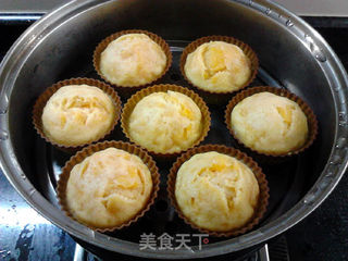 鲜果黄桃蒸发糕的做法步骤：9