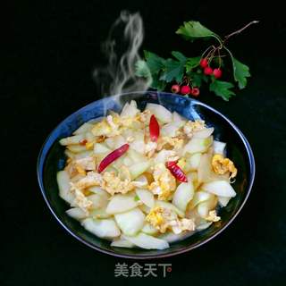 “ 家常菜 ”老黄瓜炒鸡蛋的做法步骤：1