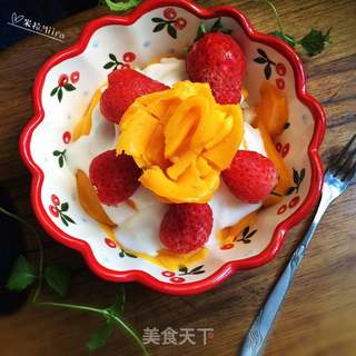 冻水果拌酸奶的做法步骤:7