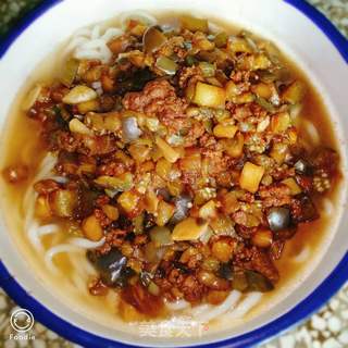 茄丁肉末打卤面的做法步骤:13