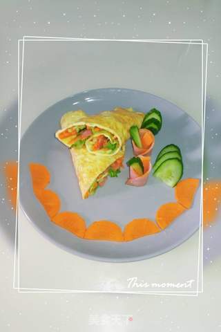 蔬菜火腿卷蛋饼的做法步骤:9