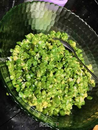 豆角鸡蛋粉丝饺子的做法步骤:6