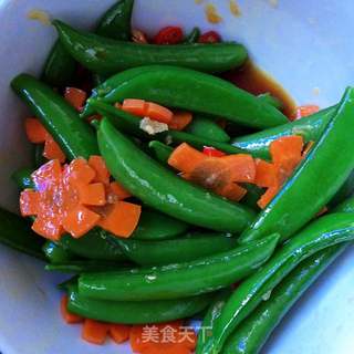 凉拌甜豆的做法步骤:7