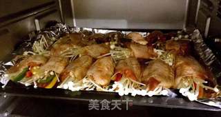 烤鸡翅时蔬包的做法步骤:8