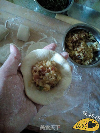 白菜煎包的做法步骤:7