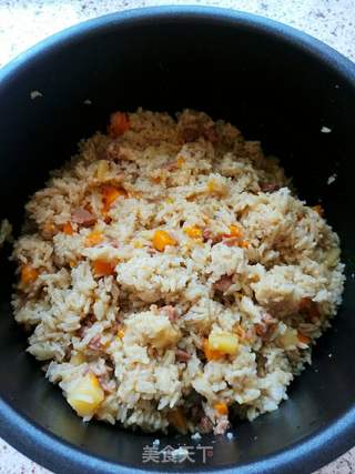 黑胡椒牛肉焖饭的做法步骤:12