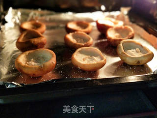 蒜香鳗鱼烤香菇的做法步骤:4