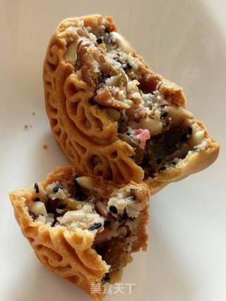 老五仁月饼的做法步骤:12