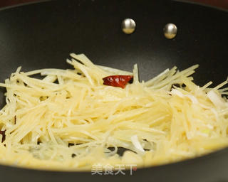 醋溜土豆丝的做法步骤:7