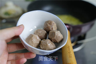 牛肉丸土豆馄饨汤面的做法步骤:4