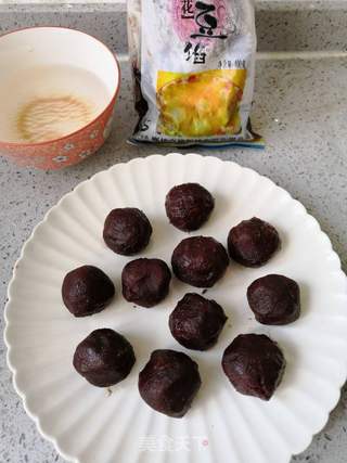 紫薯豆沙糕的做法步骤:7