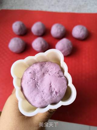 紫薯豆沙糕的做法步骤:12