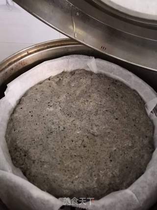 黑芝麻发糕的做法步骤:9