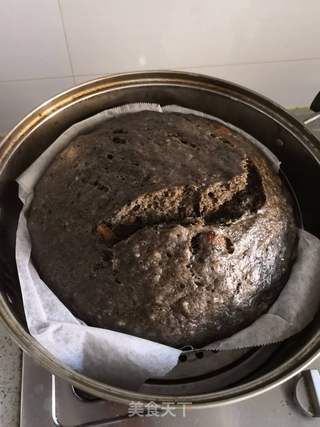 黑芝麻发糕的做法步骤:10