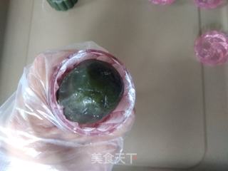 抹茶桃山月饼的做法步骤:5