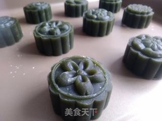 抹茶桃山月饼的做法步骤:7