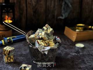 黑芝麻干果雪花酥的做法步骤：13