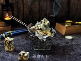黑芝麻干果雪花酥的做法步骤：14