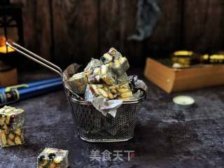 黑芝麻干果雪花酥的做法步骤：16