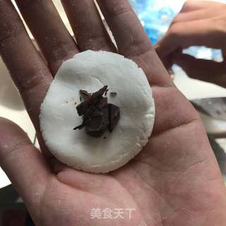 糯米芝士、巧克力丸子的做法步骤：4