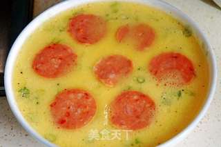 甜玉米火腿鸡蛋羹的做法步骤:5