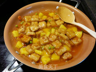 菠萝甜酸豆腐的做法步骤:6