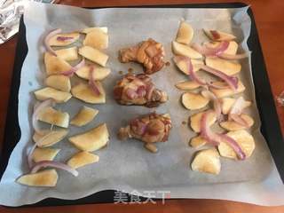 土豆烤鸡翅腿的做法步骤:7