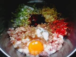 银芽翡翠肉饺的做法步骤:7